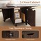 Foldable Coffee Table with Storage Cabinet and Extendable Top